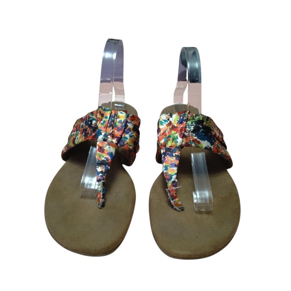 Aerosoles Women’s Size 12 Floral Thong Slip On Sandals Flats Cottagecore Beachy